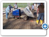 Pouring the concrete for the new pool deck